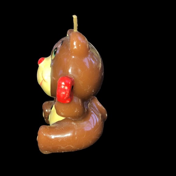 Vintage 3-4” Teddy Bear Candle Made in Hong Kong - Picture 3 of 7